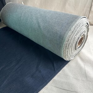Tela vaquera azul con orillo para ropa de trabajo japonesa / Tejido cortado a medida / Mezclilla azul de 460 g/13 oz / Índigo texturizado para jeans, chaquetas y camisas