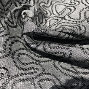 60 100% Cotton Embroidered Swirly Jacquard Heavy Black & - Etsy