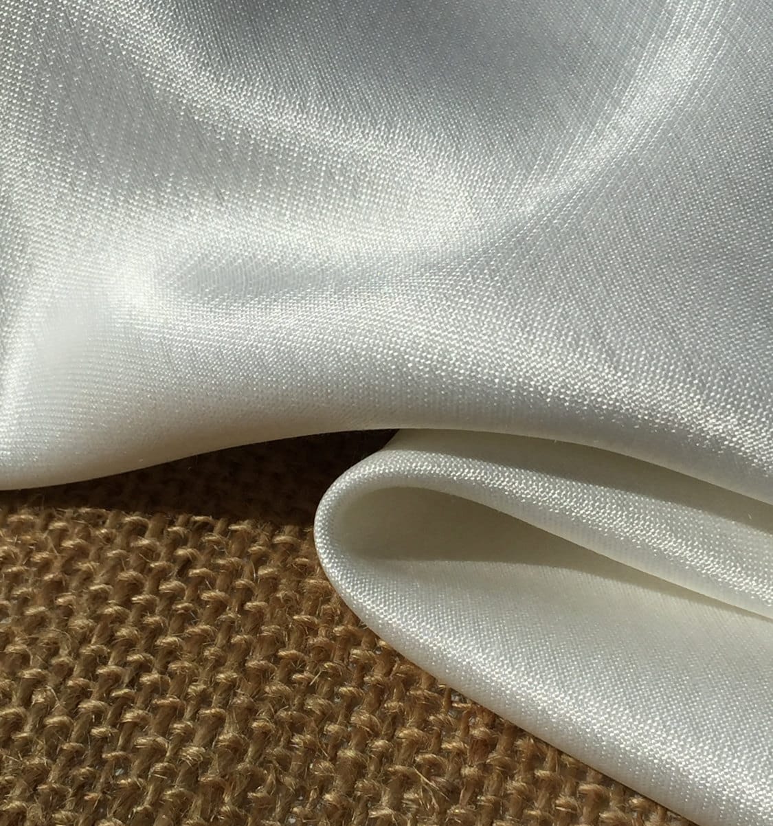 58 PFD 100 Lyocell Tencel Satin Light Weight White Woven Fabric By the