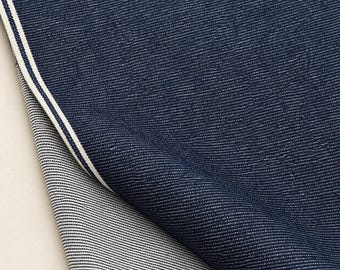 Dark Indigo - Premium Raw Japanese Selvedge Denim Fabric | By The Yard | 32"-40" Wide