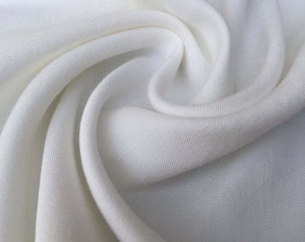 60" Winter White 100% Tencel Lyocell Soft Gabardine Twill Eco-Friendly Medium Weight Woven Fabric By The Yard