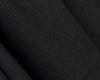 60" 100% Cotton Canvas 7 OZ Pitch Black Apparel and  Woven Fabric By the Yard