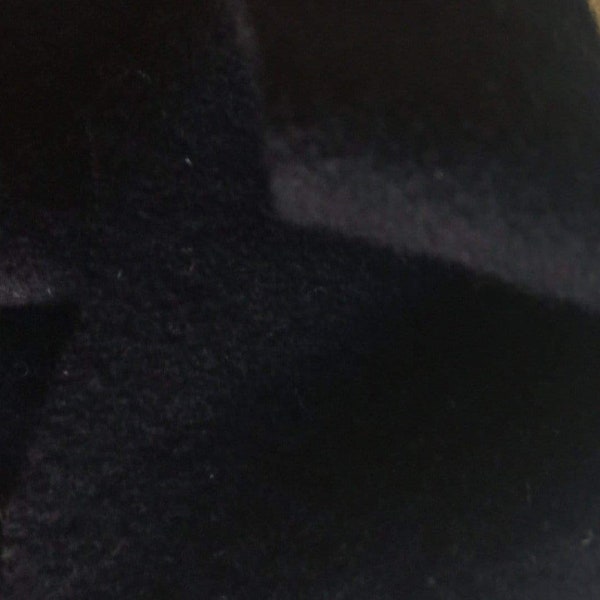 56" 100% Pure Felt Wool Heavy Weight Dark Blue Almost Black Woven Fabric By the Half Yard