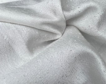 58" 100% Tencel Lyocell Boucle Satin White Woven Fabric By the Yard