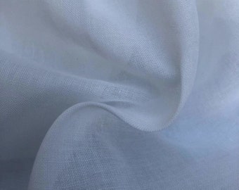 56" PFD 100% Cotton Voile White Woven Fabric By the Yard