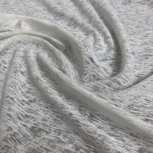 60" 100% Cotton Slub 5 OZ Optic White Jersey Knit Fabric By the Yard image 4
