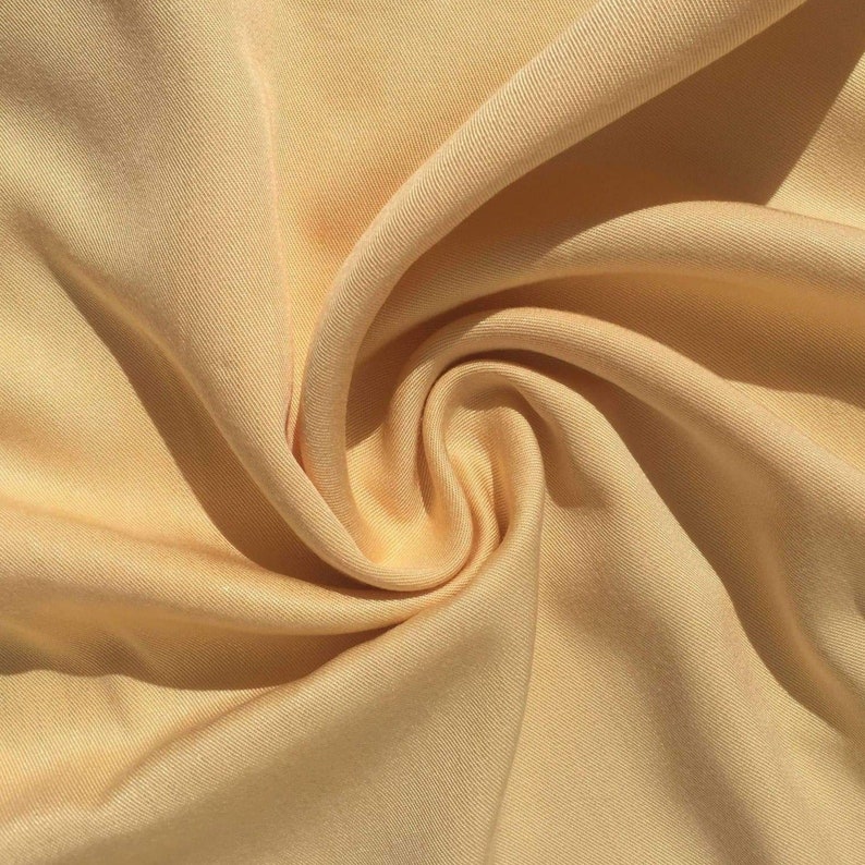 100% Tencel Lyocell Gabardine Twill Medium Weight 60 Woven Fabric By the Yard Pineapple Yellow