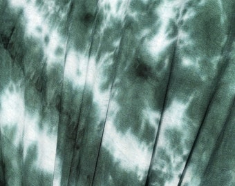 60” Modal 4-Way Stretch with Spandex Tie Dyed Green White Apparel Jersey Knit Fabric By the Yard
