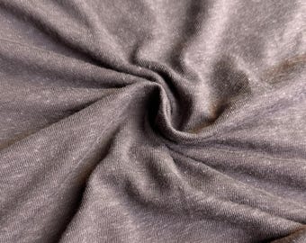 Charcoal Nep Jersey Knit Fabric, 80% Cotton 20 Polyester 135 GSM, Soft Textured Apparel, Sold by the Yard
