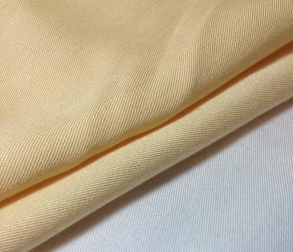 60 White 100% Organic Cotton Twill Woven Fabric By the Yard