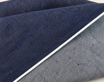 Raw Japanese Selvedge Denim Fabric, 350 GSM Heavyweight Cotton, 32"-40" Wide, By The Yard