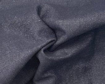 60" 100% Cotton Italian Denim Dark Indigo 10 OZ Woven Fabric By the Yard