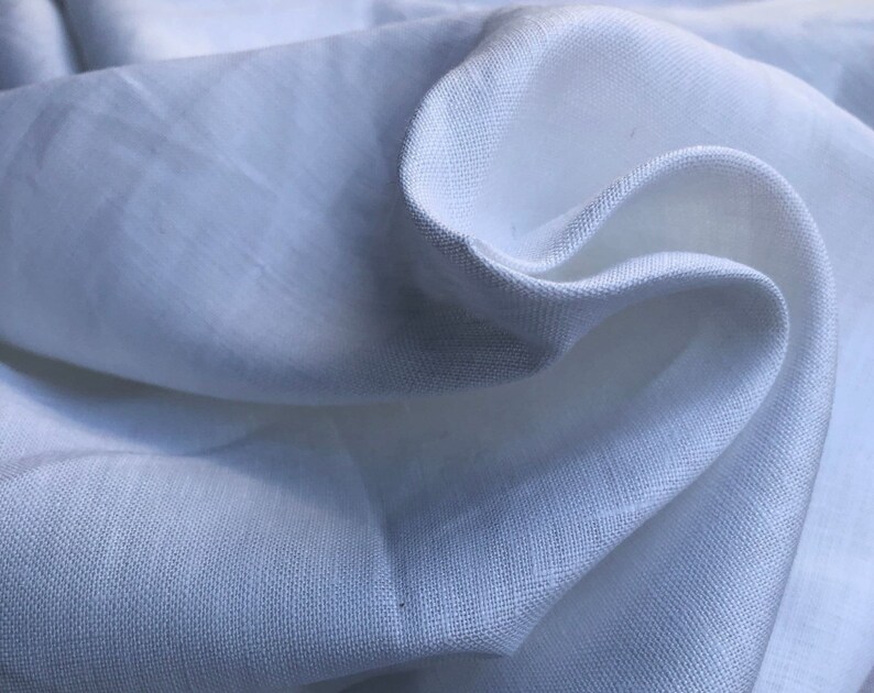 Optic White Linen Fabric, Light-Medium Weight 6 OZ - 58" Wide image 5