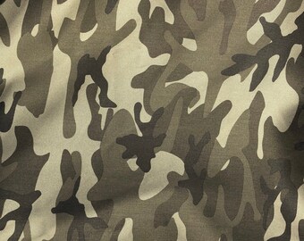 60" Cotton Rayon 6 OZ Twill Dark Green Camouflage Camo Print Apparel &  Woven Fabric By the Yard