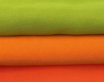 58" 100% Rayon Faille Blitz Orange & Lime Green Light Weight Woven Fabric By the Yard