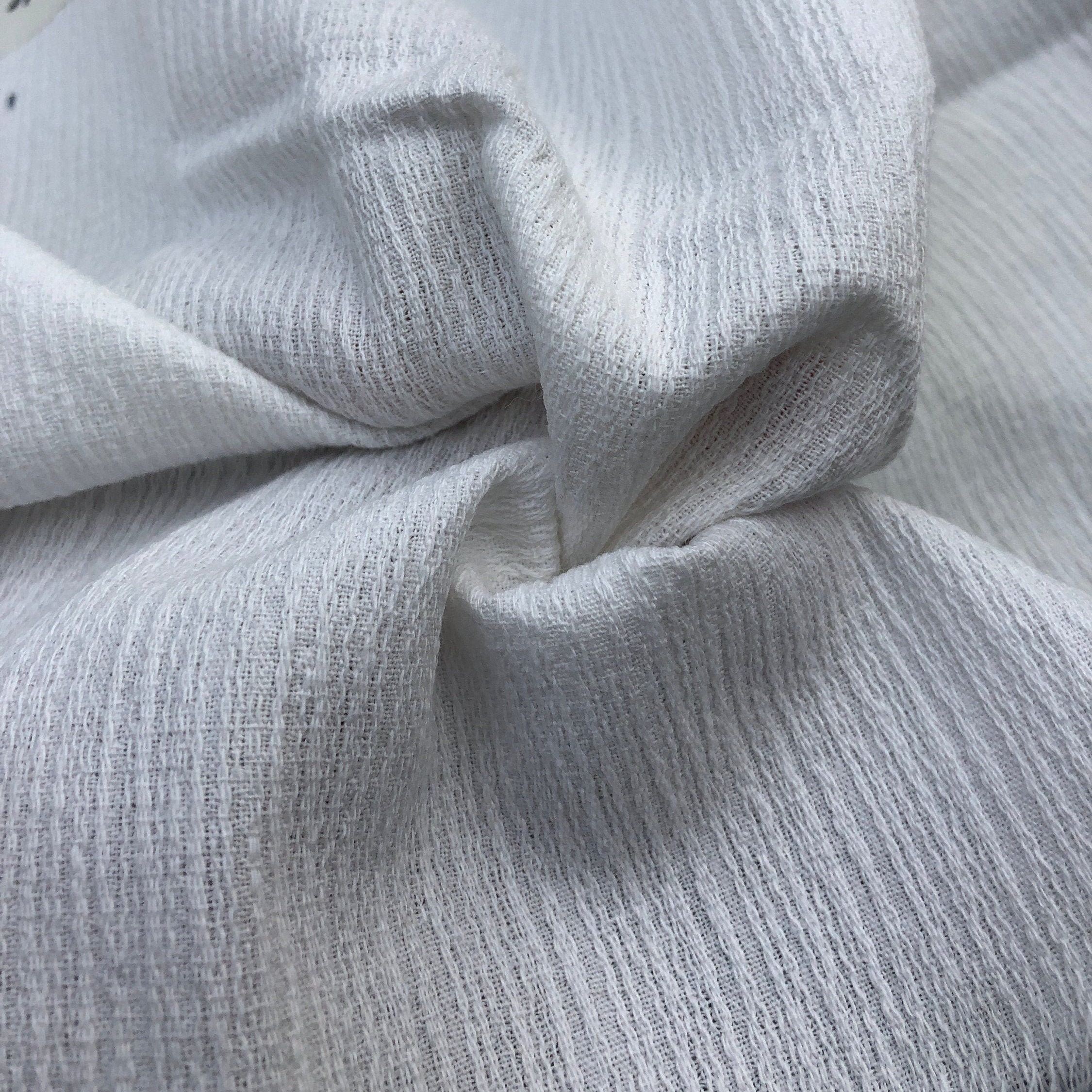 56 100 Cotton Sandbar Crepe Crepon Winter White Woven Fabric By the Yard