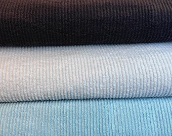 100% Cotton Heavyweight Ribbed Knit Fabric, 400 GSM, Sold by Yard