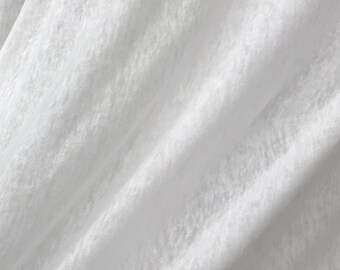 60" 100% Linen Jersey Knit 6 OZ Optic White Sheer & See Through Fabric By the Yard