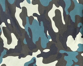 60" 100% Polyester 6 OZ Green Camoflauge Camouflage Camo Print  Woven Fabric By the Yard