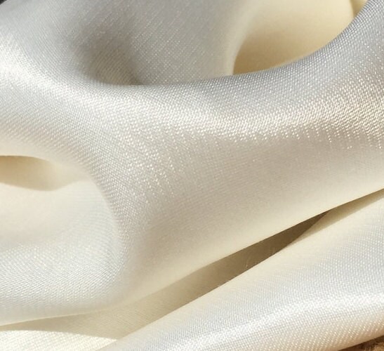 58 PFD 100 Lyocell Tencel Satin Light Weight White Woven Fabric By the