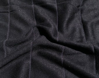 68" Modal Jersey Spandex  Stretch Piece Dyed Black Striped Knit Fabric By the Yard