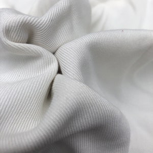 60” 100% Tencel Lyocell 11 OZ Bull Denim Twill Woven PFD White USA Made Medium Weight Fabric By the Yard