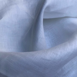 Optic White Linen Fabric, Light-Medium Weight 6 OZ - 58" Wide image 2