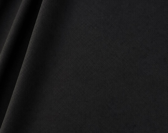 60" 100% Cotton Twill 7 OZ Black Apparel &  Woven Fabric By the Yard