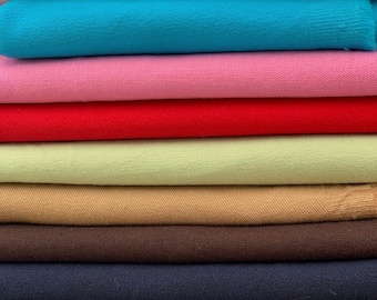 Pima Cotton Twill Spandex Fabric By the Yard