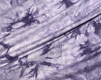 60” Modal 4-Way Stretch Stretch 5 OZ Tie Dyed Tie Dyed Light Purple White Apparel Jersey Knit Fabric By the Yard