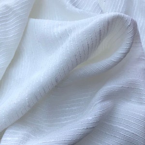 58&quot; 100% Lyocell Tencel Ripstop Light to Medium Weight PFD White Apparel Woven Fabric By the Yard