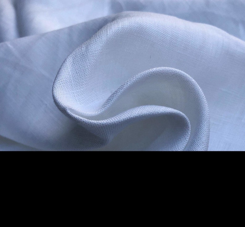 Optic White Linen Fabric, Light-Medium Weight 6 OZ - 58" Wide image 4