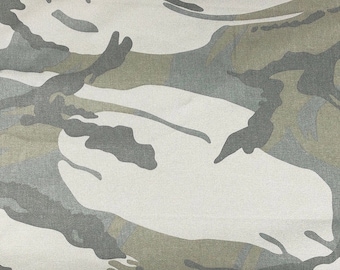 60" 100% Cotton Twill 7 OZ Dark Green Camouflage Camo Print Apparel &  Woven Fabric By the Yard