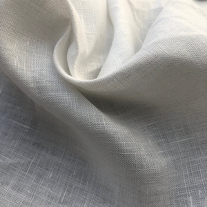 60 100% Linen 4 OZ Handkerchief White Woven Fabric By the Yard image 2