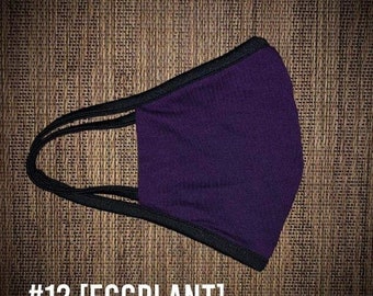 Eggplant Purple USA Made  & Face Wear Jersey Knit Spandex