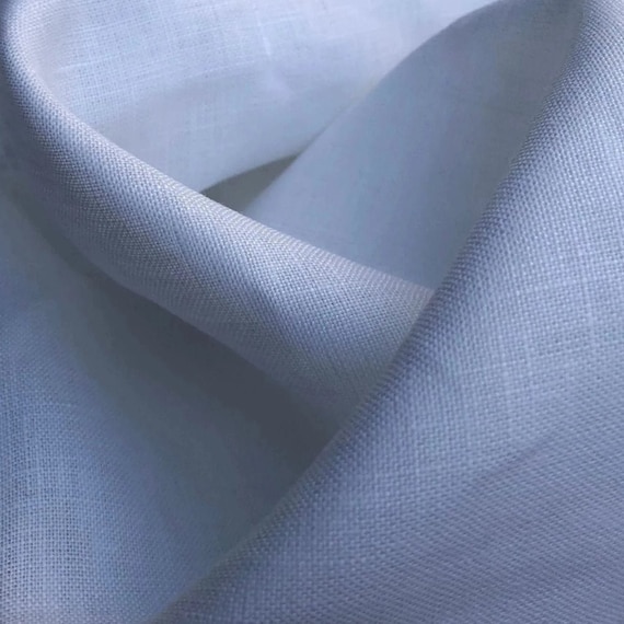 Optic White Linen Fabric, Light-Medium Weight 6 OZ - 58" Wide