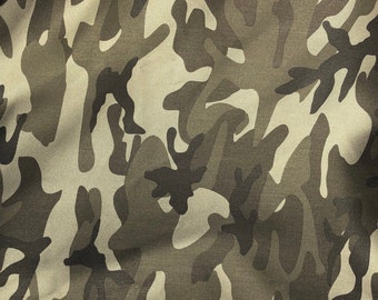 60&quot; Cotton Rayon 6 OZ Twill Dark Green Camouflage Camo Print Apparel &  Woven Fabric By the Yard