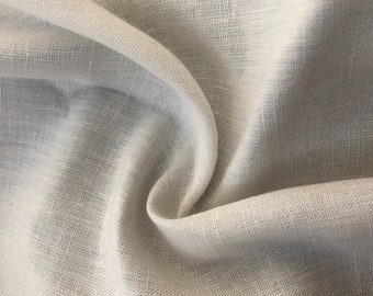 60" Linen Cotton 3.5 OZ Handkerchief Ivory Woven Fabric By the Yard