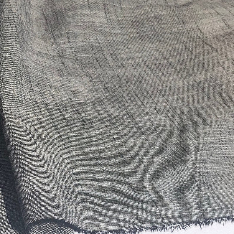 60 Cotton & Linen 5 OZ Gray Two Toned Cross Dye Woven - Etsy