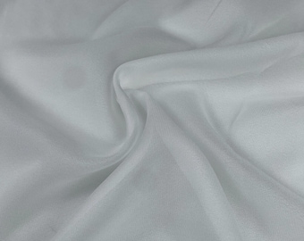 White Cotton Chiffon Sheer Lightweight Fabric by the Yard - Soft and Breathable Fabric for Sewing, Crafts, and Dressmaking