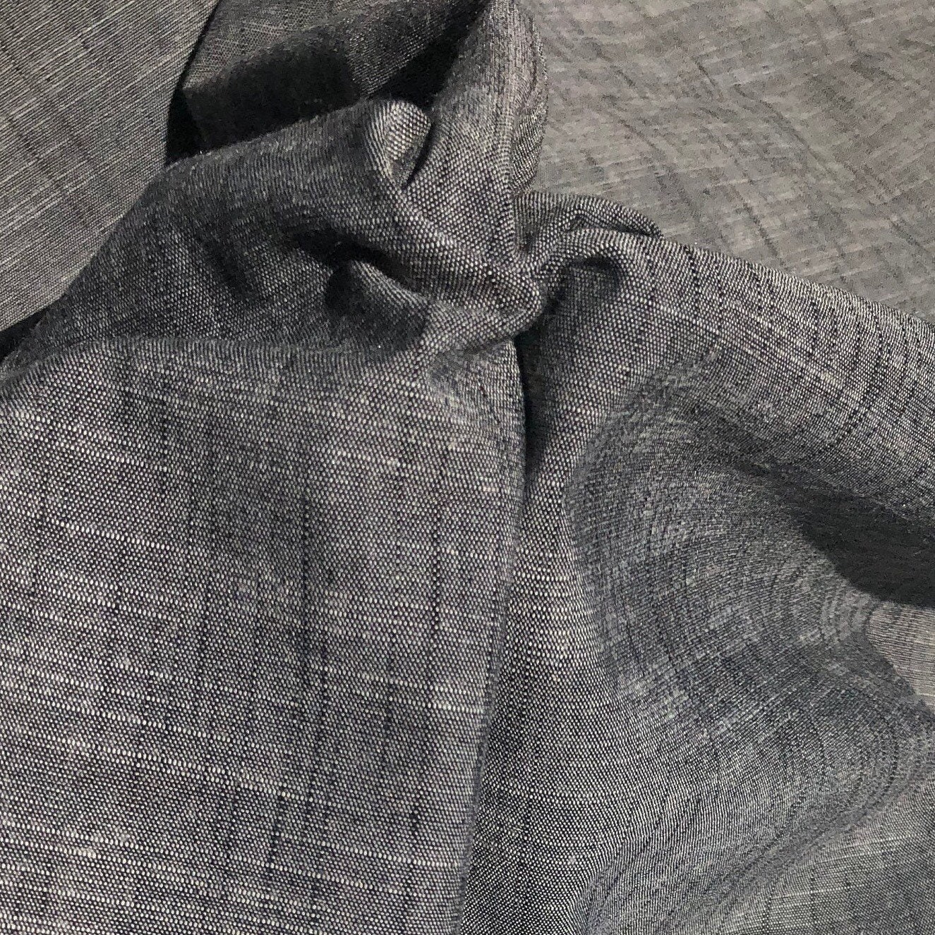 60 Cotton & Linen 5 OZ Gray Two Toned Cross Dye Woven | Etsy