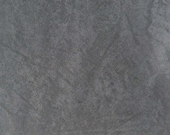55" Vinyl Faux Pleather Leather Upholstery Stylish & Modern Heavy Weight Dark Gray Fabric By the Half Yard