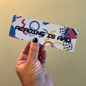 80s Theme Bookmark, Reading is Rad