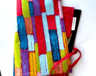 Brush Roll for Artist Travel Storage Keiko Goke Squares Print