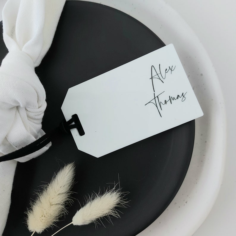 Wedding Place Cards // Luggage Tag // Name Cards // Acrylic // Etsy Australia