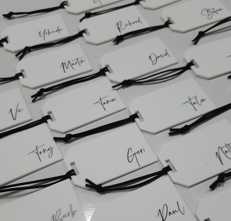 Wedding Place Cards // Luggage Tag // Name Cards // Acrylic // Etsy Australia