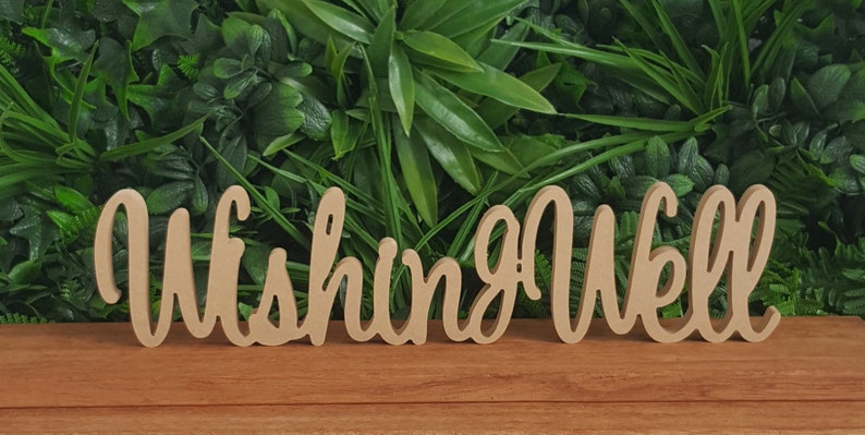 Wishing Well Wooden Wedding Sign