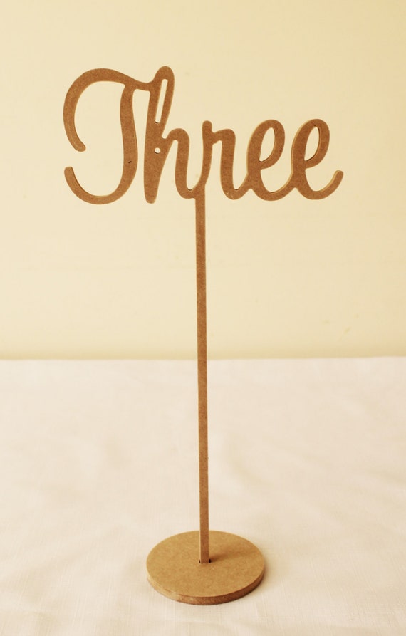 Freestanding wooden table numbers raw events wedding birthday gift 