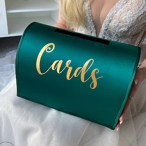 Kartenbox für Hochzeit Smaragdgrüne Hochzeit, Hochzeitskartenbox Smaragdhochzeit, Kartenbox Grün, Hochzeitsbox Smaragdgrün, Kartenbox Smarag