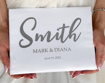 Guest book wedding White and silver wedding, Wedding guest book Minimalist wedding, Personalized book, Custom guest book, Anniversary gift